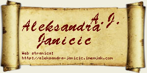 Aleksandra Janičić vizit kartica
